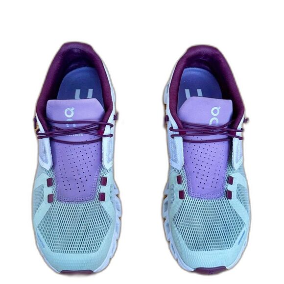 On Running Women's Cloud 5 Athletic Walking Running Shoes Size 8 Olive Purple - Picture 3 of 11